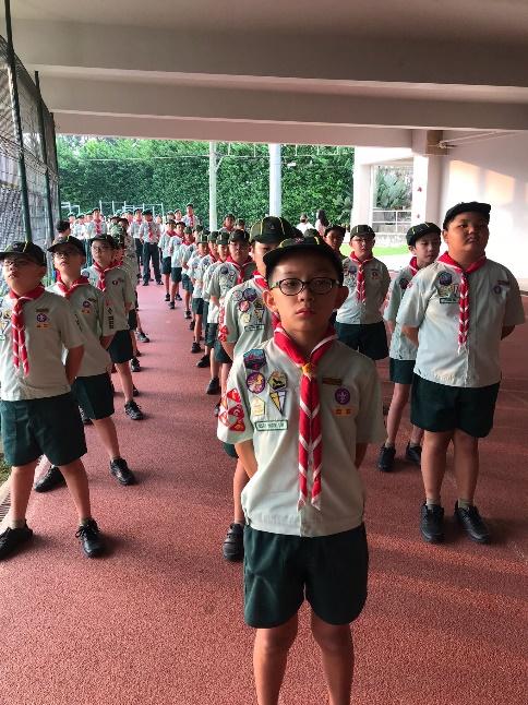 Cub Scouts March In Parade